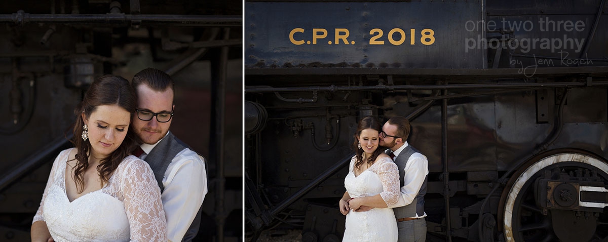 061 Bride and Groom with Train