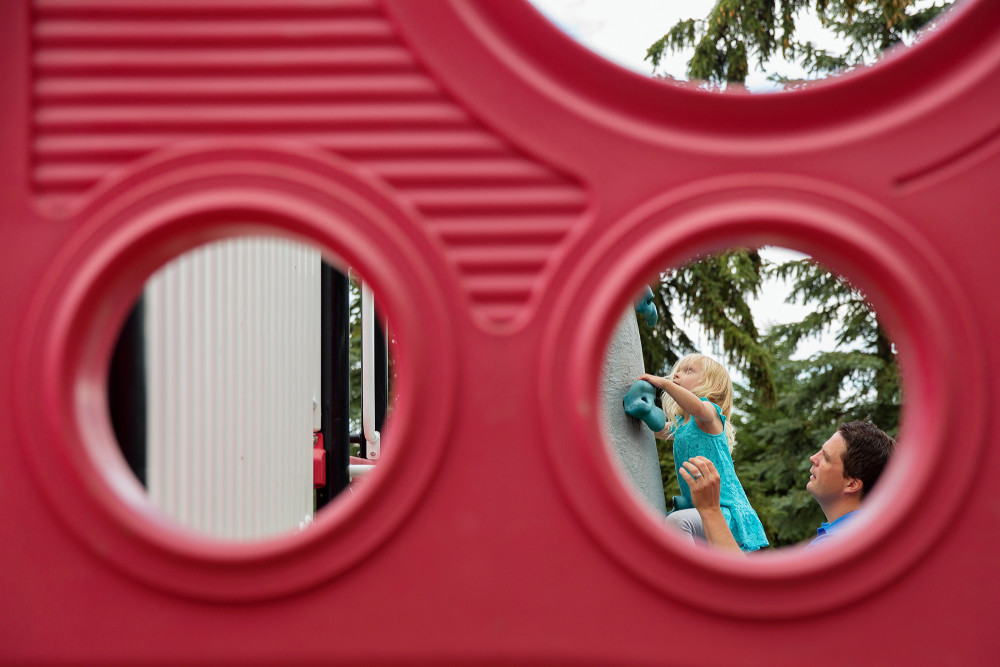 Chestermere family photography session at a playground
