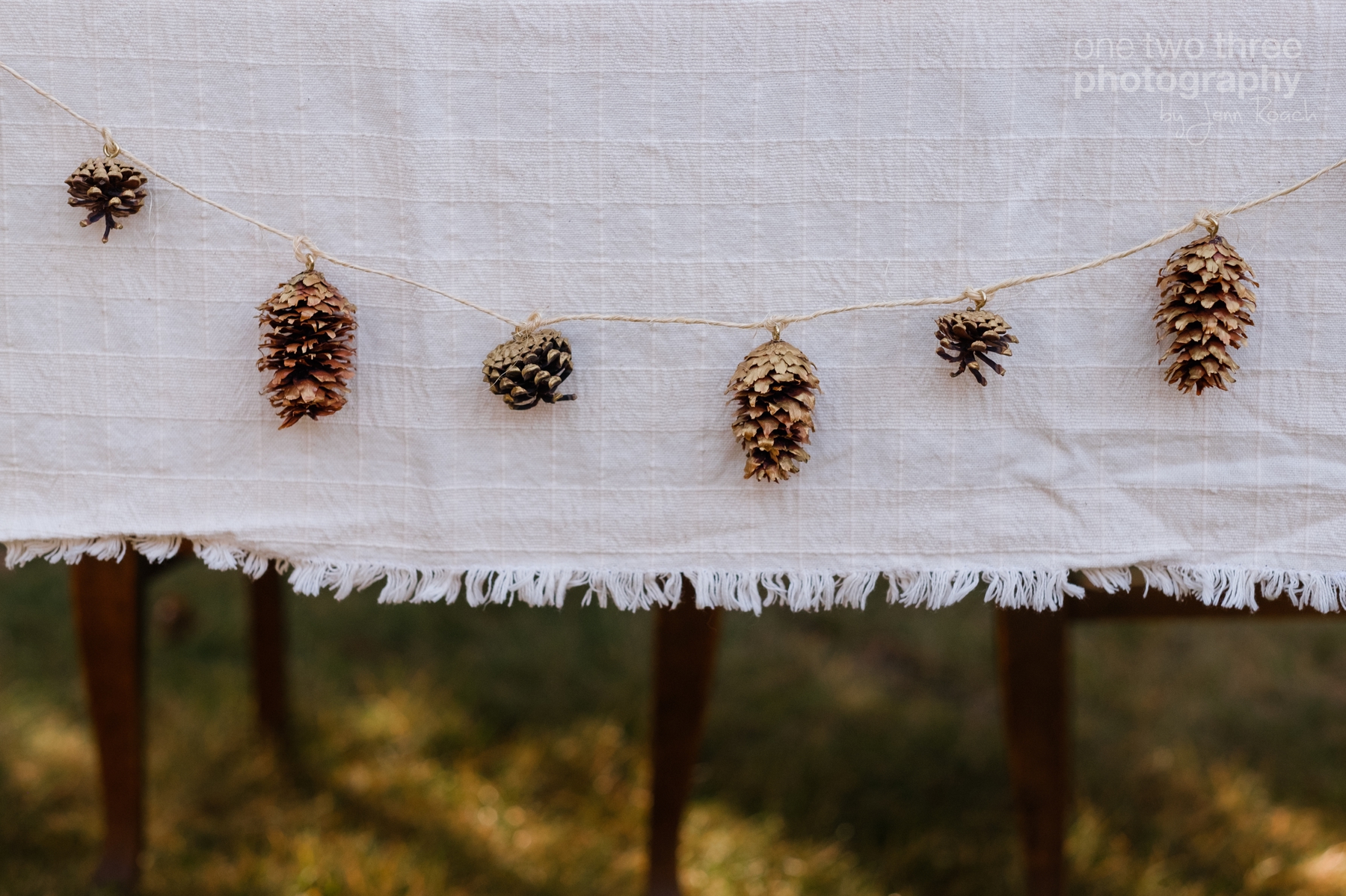 DIY Rustic Christmas Decoration Golden Pinecones Garland