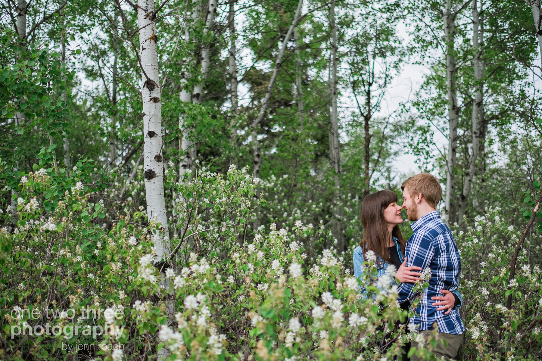 06 Couple photographed with Birch Trees